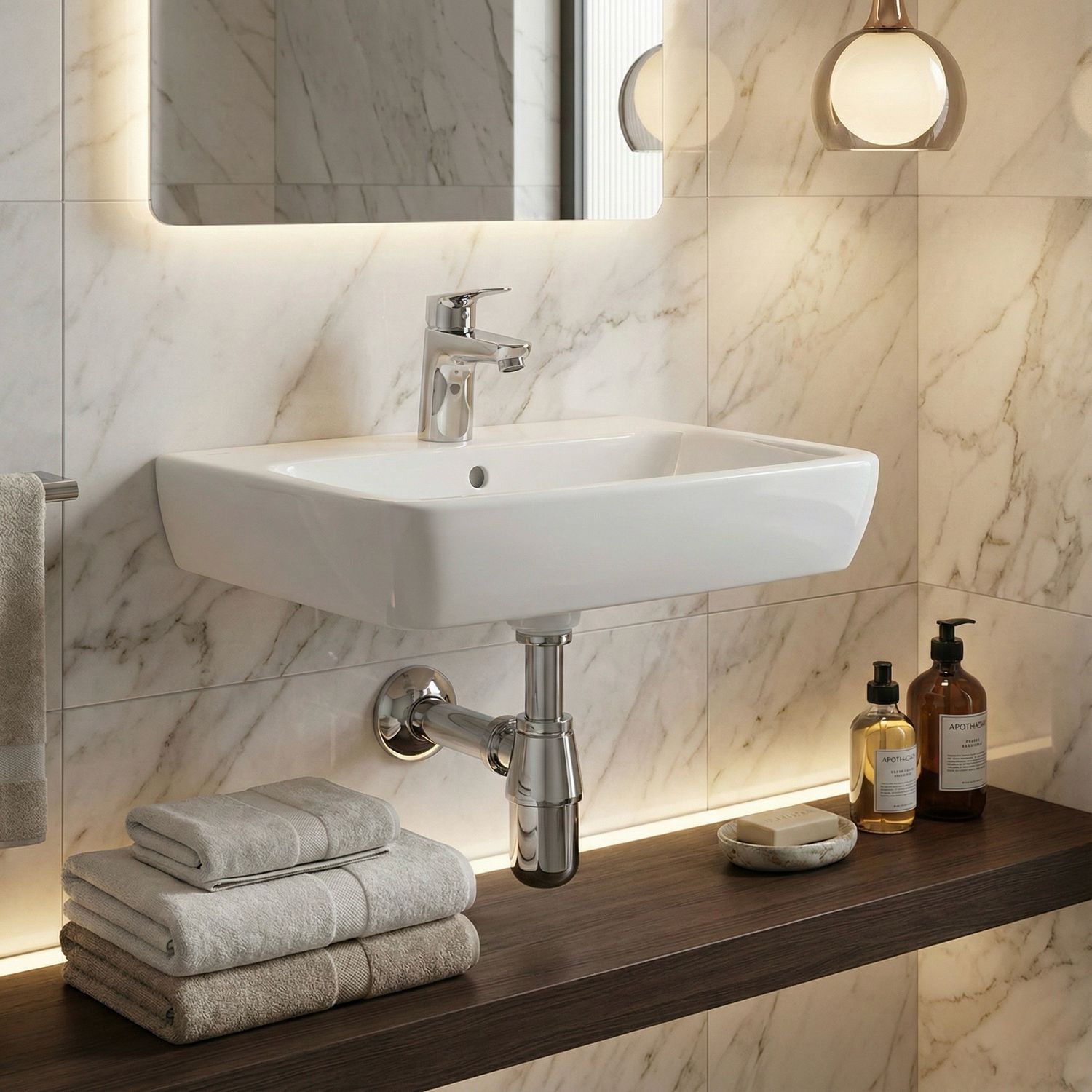 Geberit Selnova / Smyle C Square Washbasin 55 cm