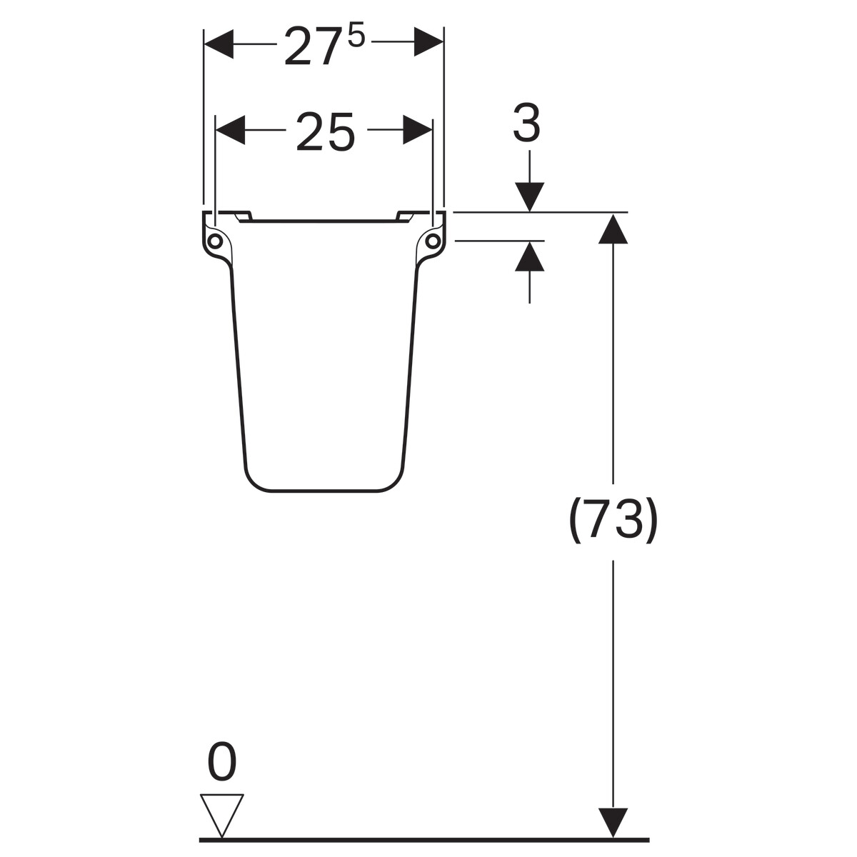 Cache-siphon Geberit Selnova — vue 4