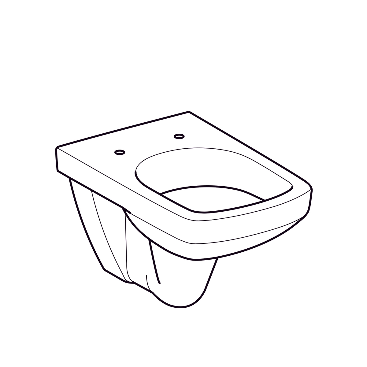 Cuvette suspendue Geberit Selnova Square (sans abattant) - vue 8