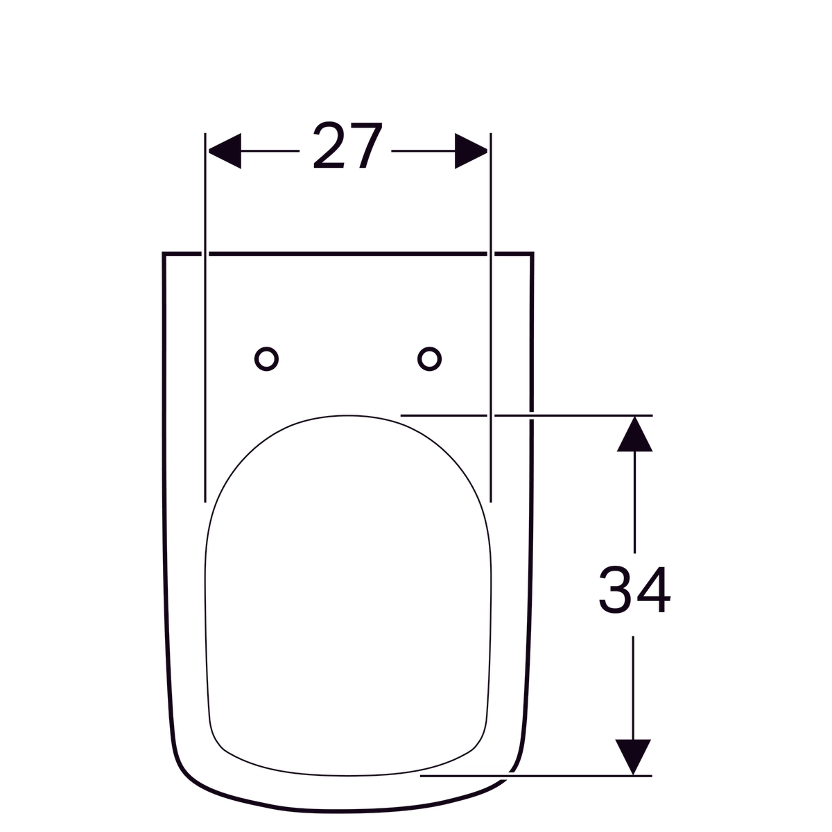 Cuvette suspendue Geberit Selnova Square (sans abattant) - vue 9