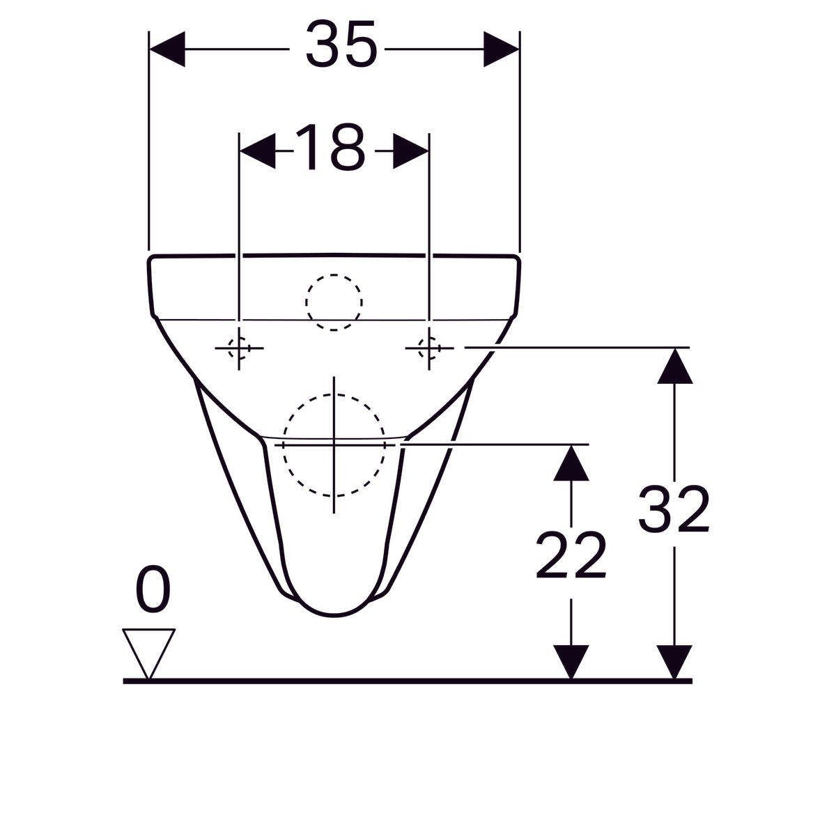 Cuvette suspendue Geberit Selnova Square (sans abattant) - vue 10