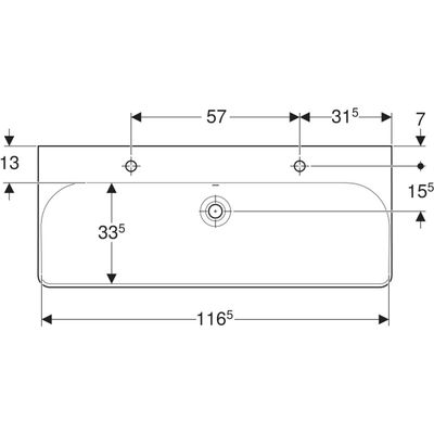 Geberit Smyle Square Washbasin 120 cm