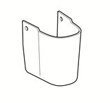 Geberit Smyle Semi-colonne, applique murale en céramique, 22,5 cm de large, 30 cm de profondeur, 32,5 cm de haut.