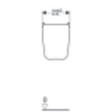 Geberit Smyle Semi-colonne, céramique, 22,5 cm de large, 30 cm de profondeur, 32,5 cm de haut.