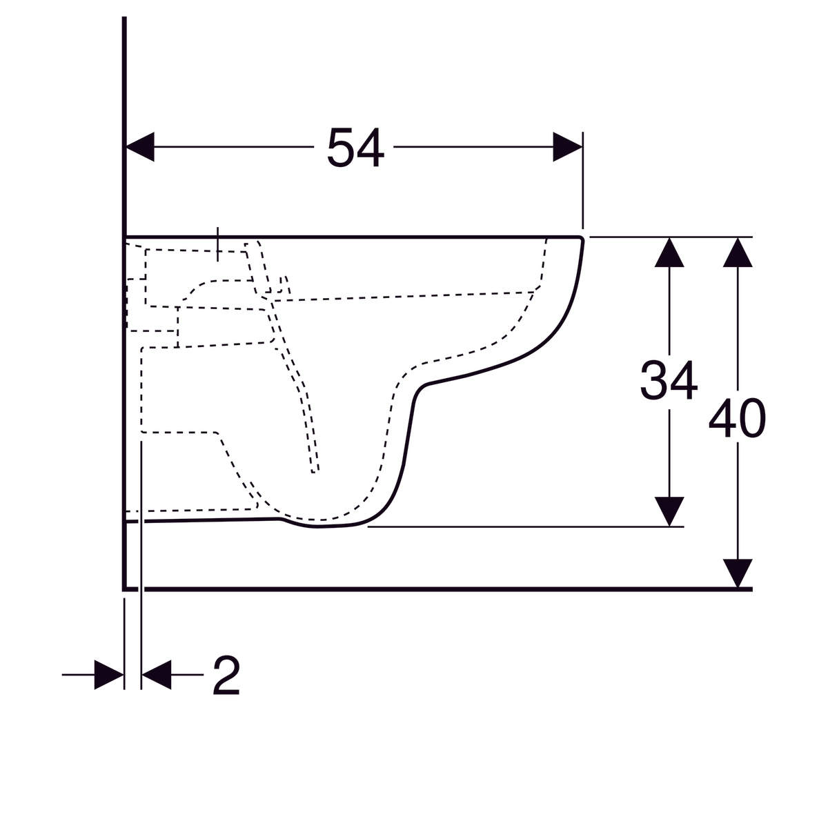 Cuvette suspendue Geberit Smyle Rimfree - vue 7