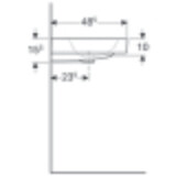Dessin Technique - Lavabo Geberit icon 60 cm