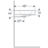 Plan-vasque Geberit iCon 75 cm
