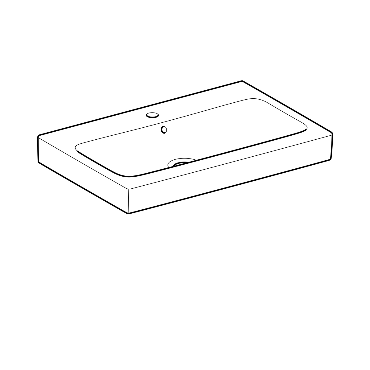 Plan-vasque Geberit iCon 75 cm - vue 3