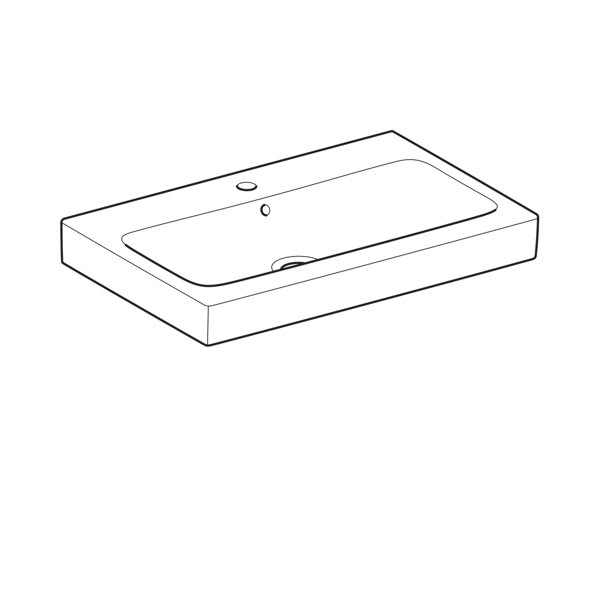 Plan-vasque Geberit iCon 75 cm — vue 3