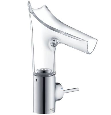 Mitigeur de lavabo AXOR Starck V 140 bec en verre Mitigeur de lavabo AXOR Starck V 140 bec en verre