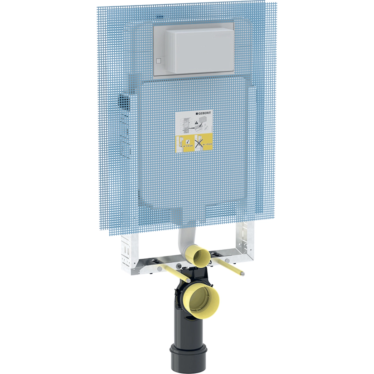 Bâti-support Geberit Combifix Alpha 8 cm pour montage dans parois maçonnées