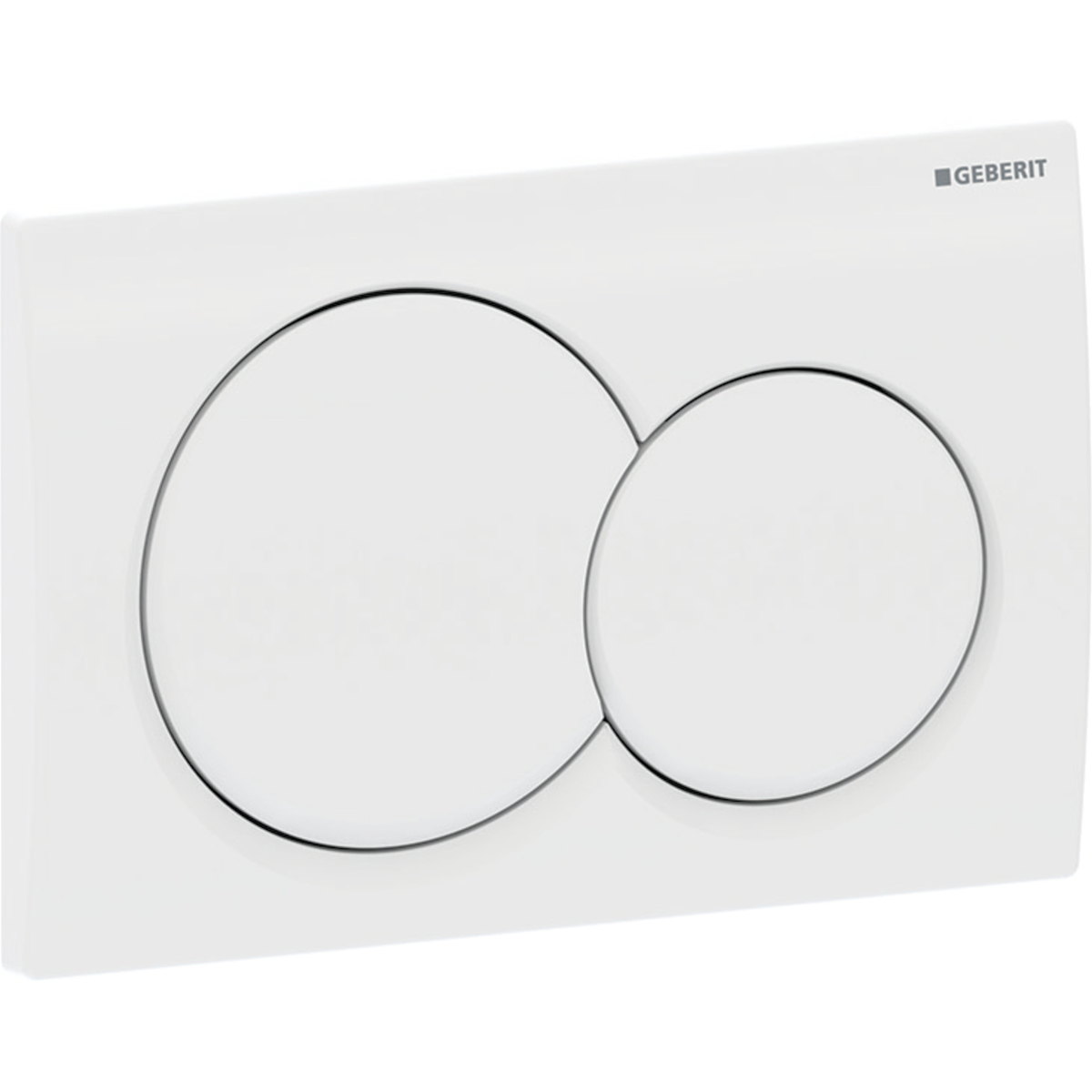 Plaque de déclenchement Alpha01 round / Blanc - vue 3