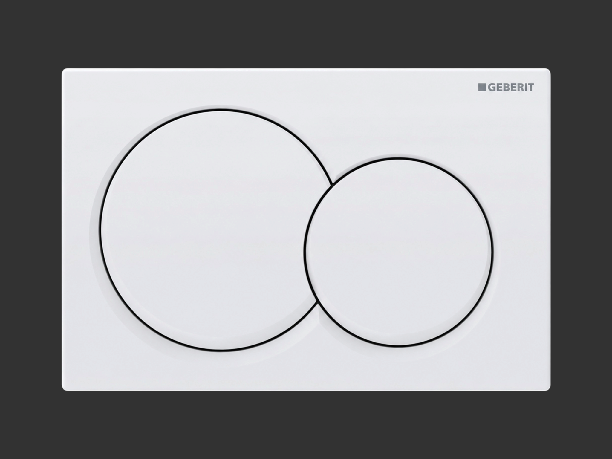 Plaque de déclenchement Alpha01 round / Blanc