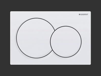 Alpha01 Round Flush Plate / White Alpha01 Round Flush Plate / White