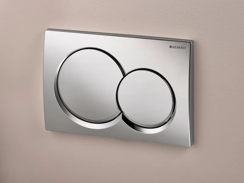 Plaque de déclenchement Alpha01 round / Chromé brillant