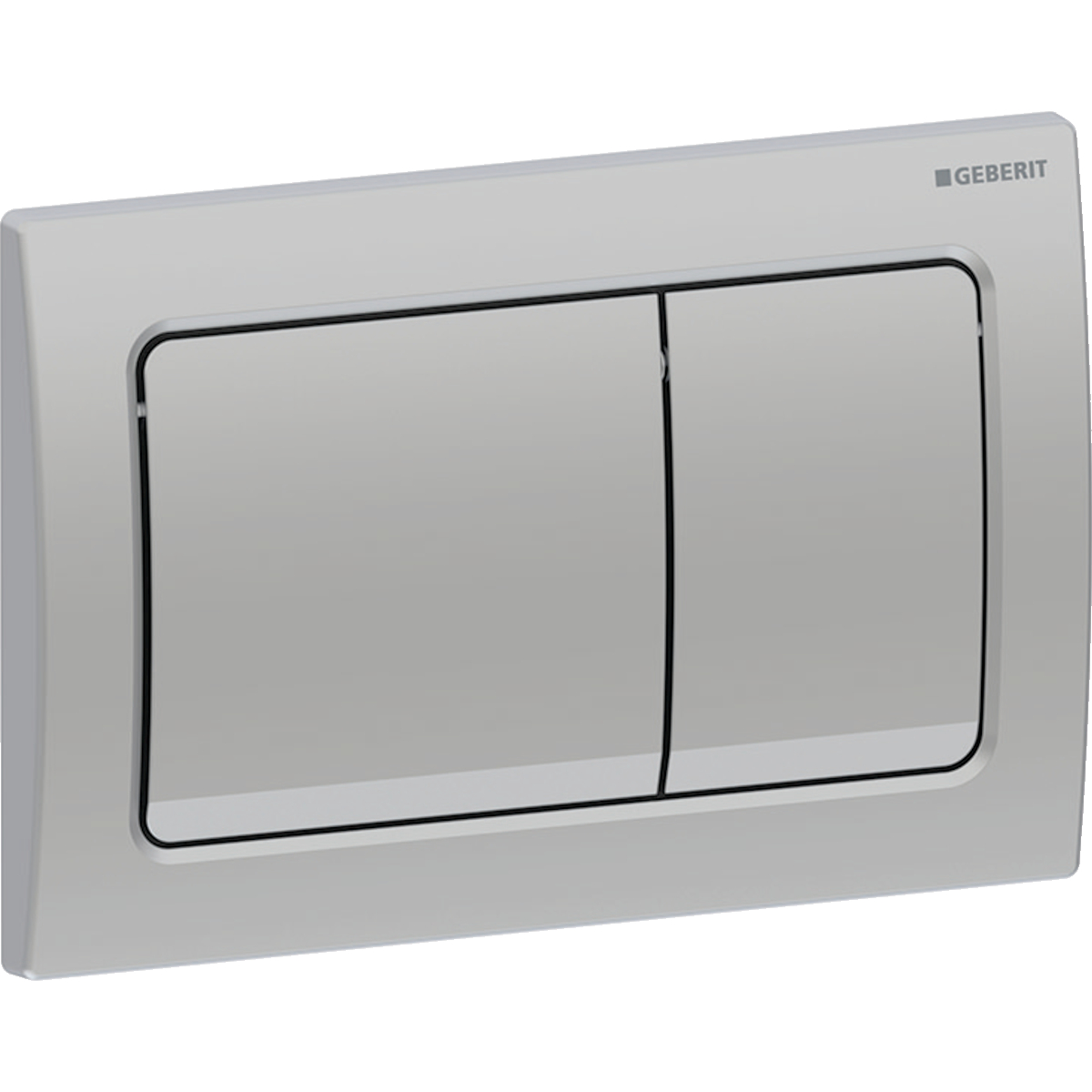 Plaque de déclenchement Alpha01 square / Chromé mat - vue 3