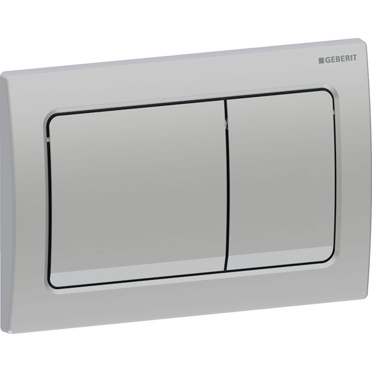Plaque de déclenchement Alpha01 square / Chromé mat — vue 3
