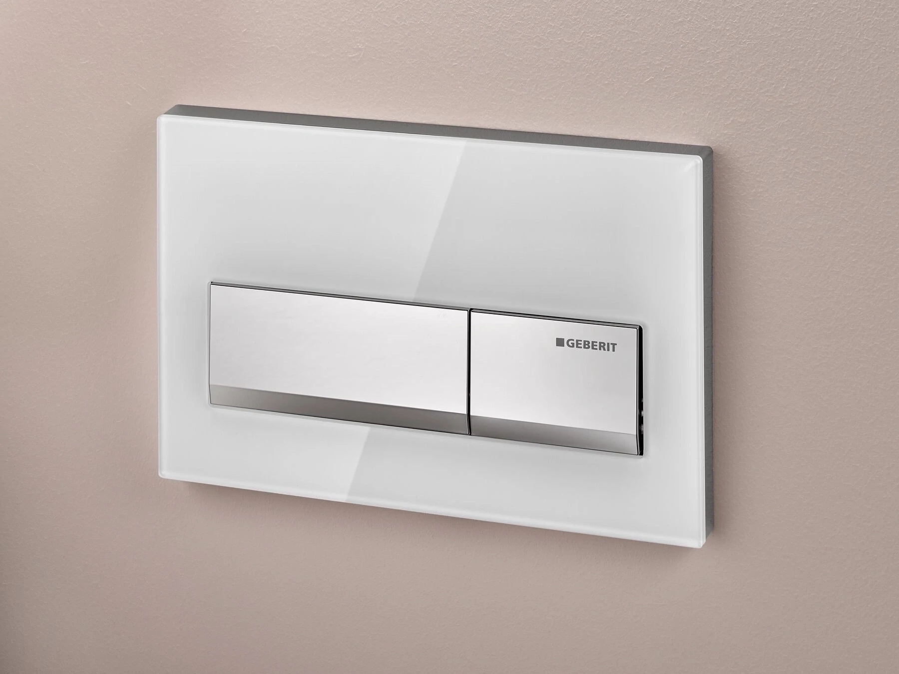 Plaque de déclenchement Alpha50 / Blanc chromé