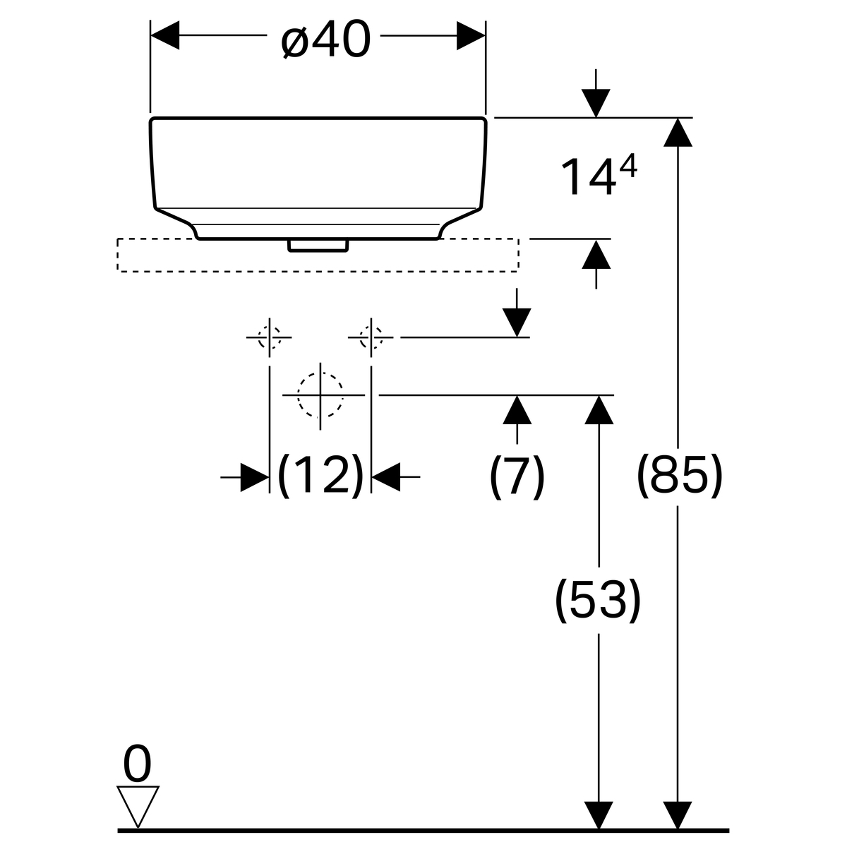 Vasque bol Geberit VariForm circulaire diamètre 40 cm - vue 10