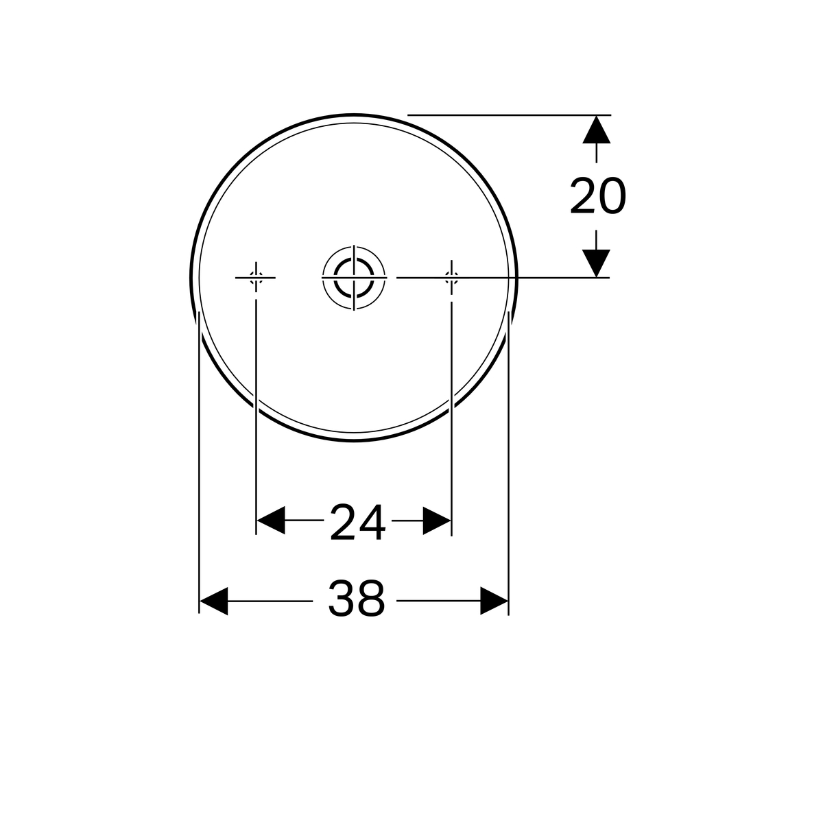 Vasque bol Geberit VariForm circulaire diamètre 40 cm - vue 8