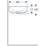 Vasque bol Geberit VariForm rectangulaire 55 x 40 cm