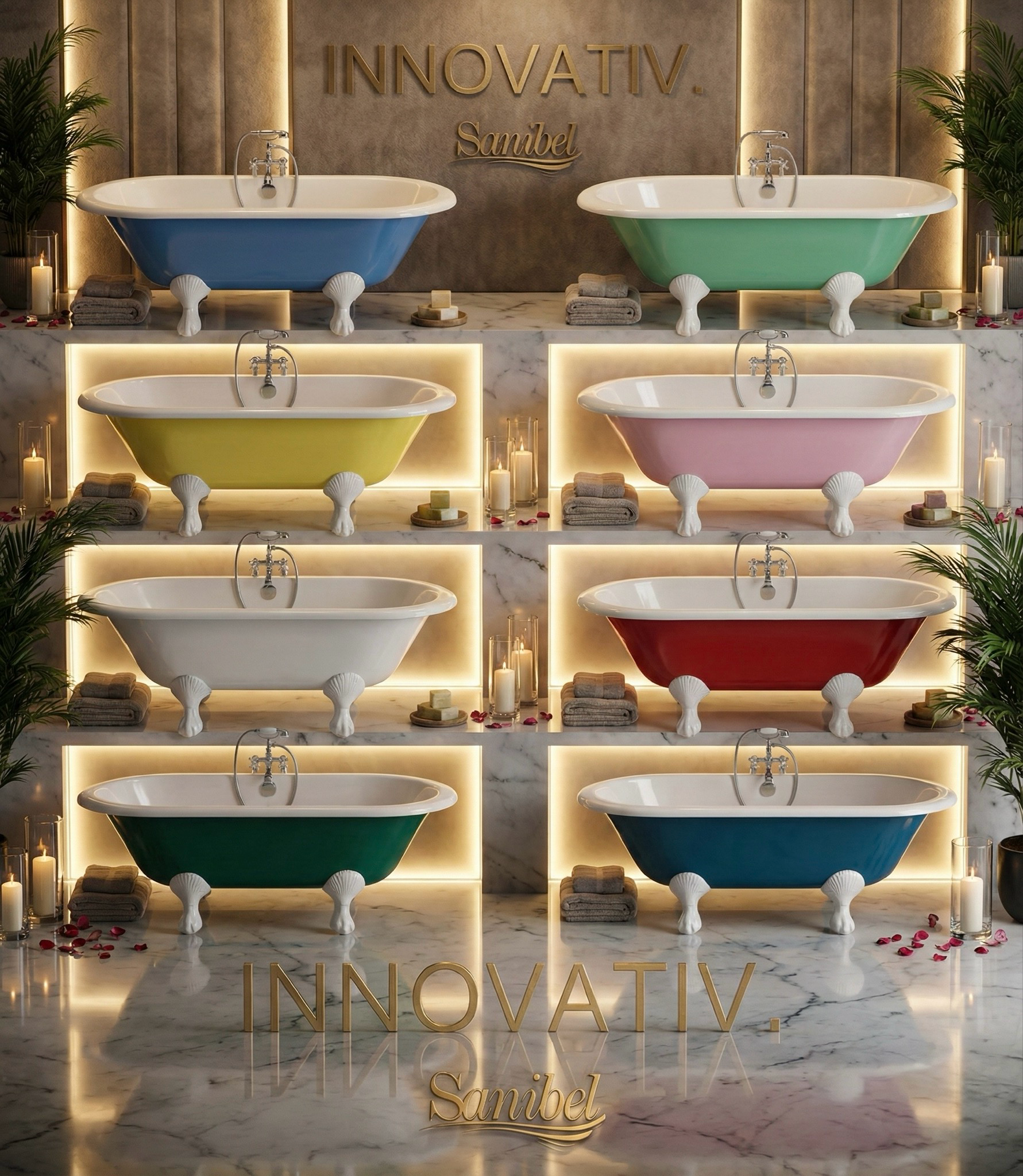Baignoire Retro 177 x 82 cm - vue 3