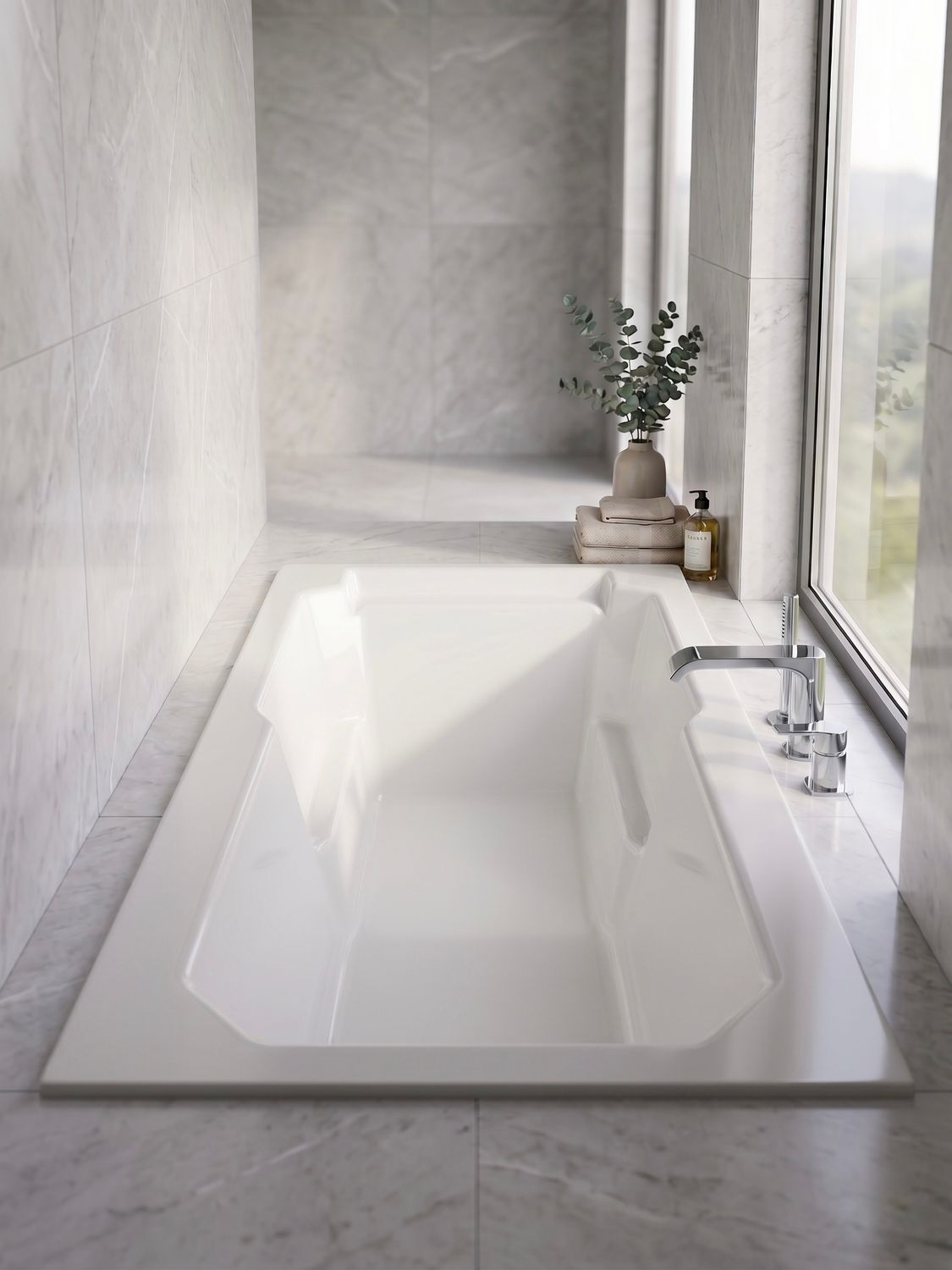 Regency Bathtub 170 x 80 cm with Integrated Headrest