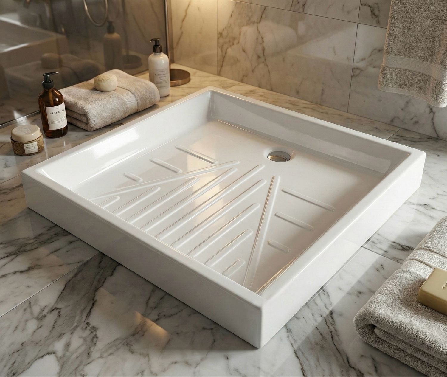 Fidji Shower Tray 70 x 70 cm or 80 x 80 cm without Drainage