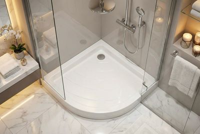 Java 90 x 90 cm Corner Shower Tray without Waste Java 90 x 90 cm Corner Shower Tray without Waste