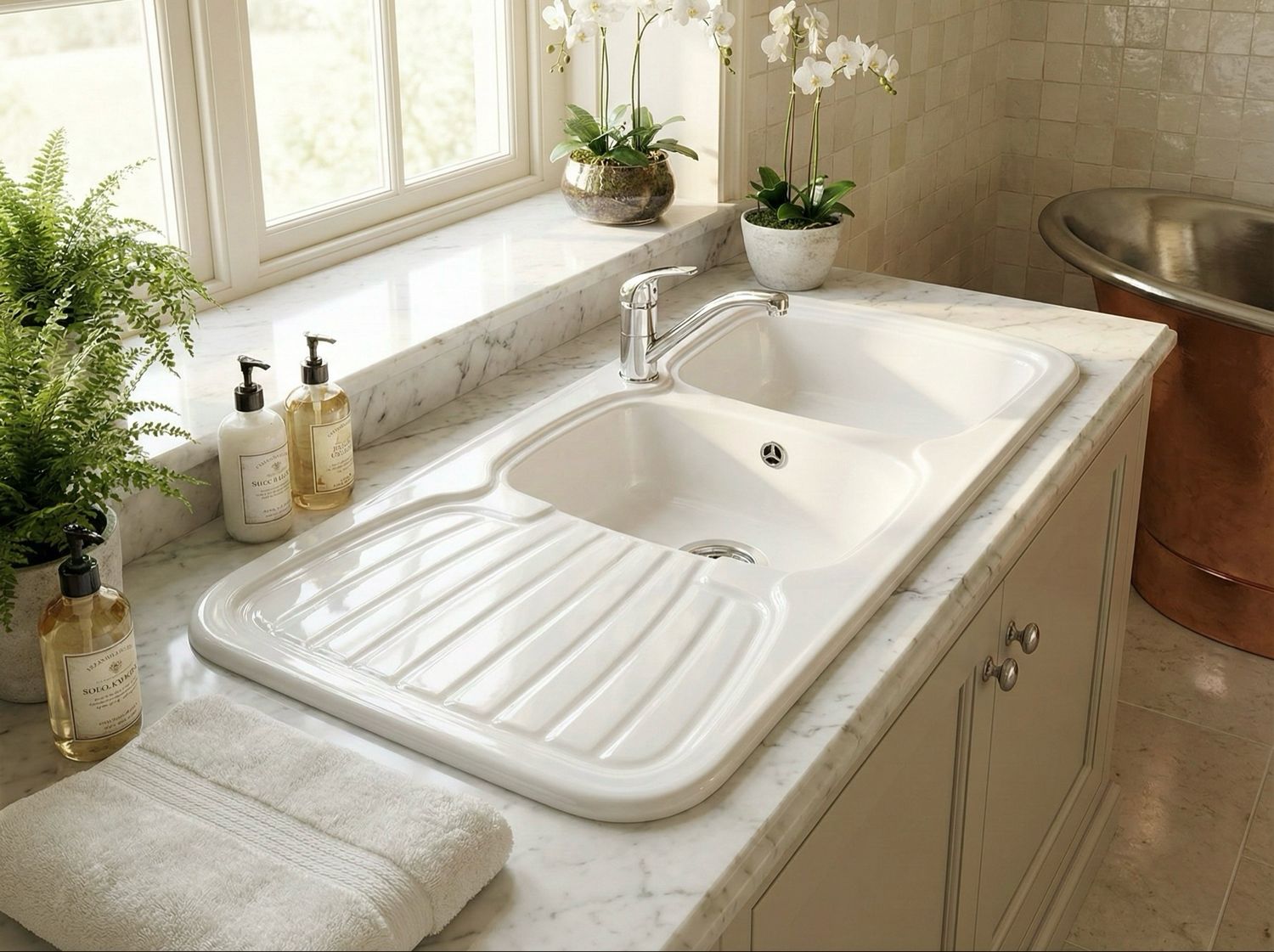 Marmara 116 cm x 50 cm Built-In Kitchen Sink