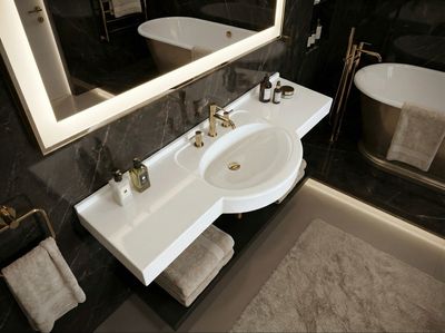 Riviera Basin Countertop (100 to 160 cm) x 54 cm