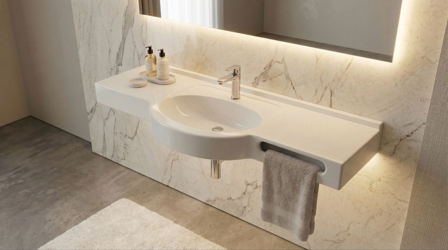 Plan-vasque Riviera (100 à 160 cm) x 54 cm — Vue produit 4