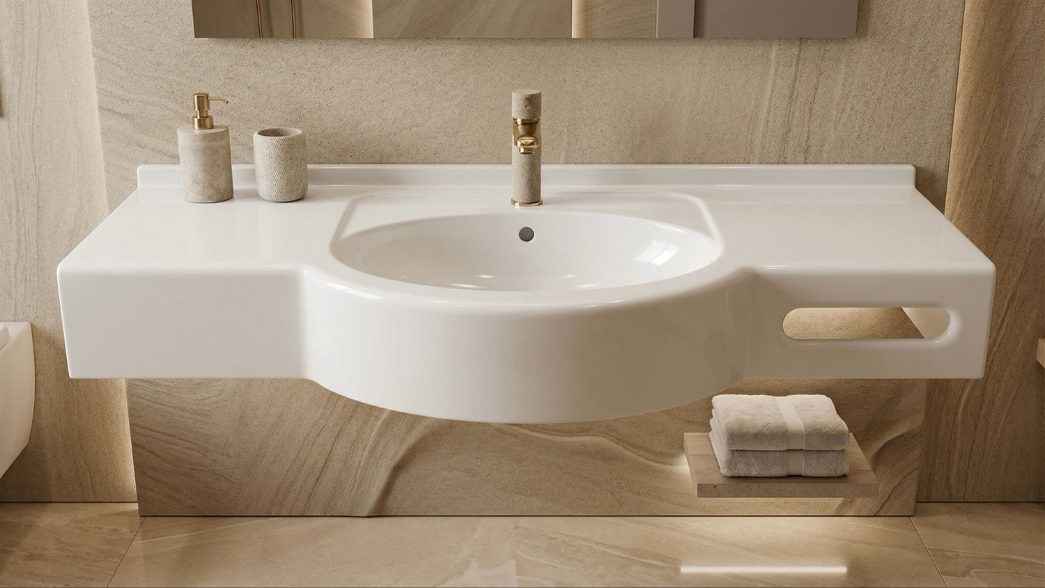 Plan-vasque Riviera (100 à 160 cm) x 54 cm — Vue produit 9