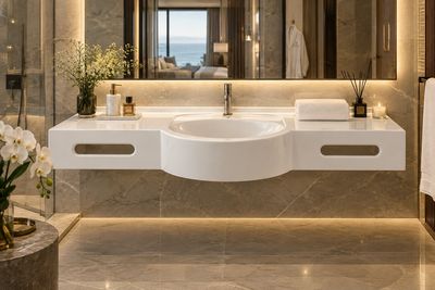 Riviera Basin Countertop (100 to 160 cm) x 54 cm