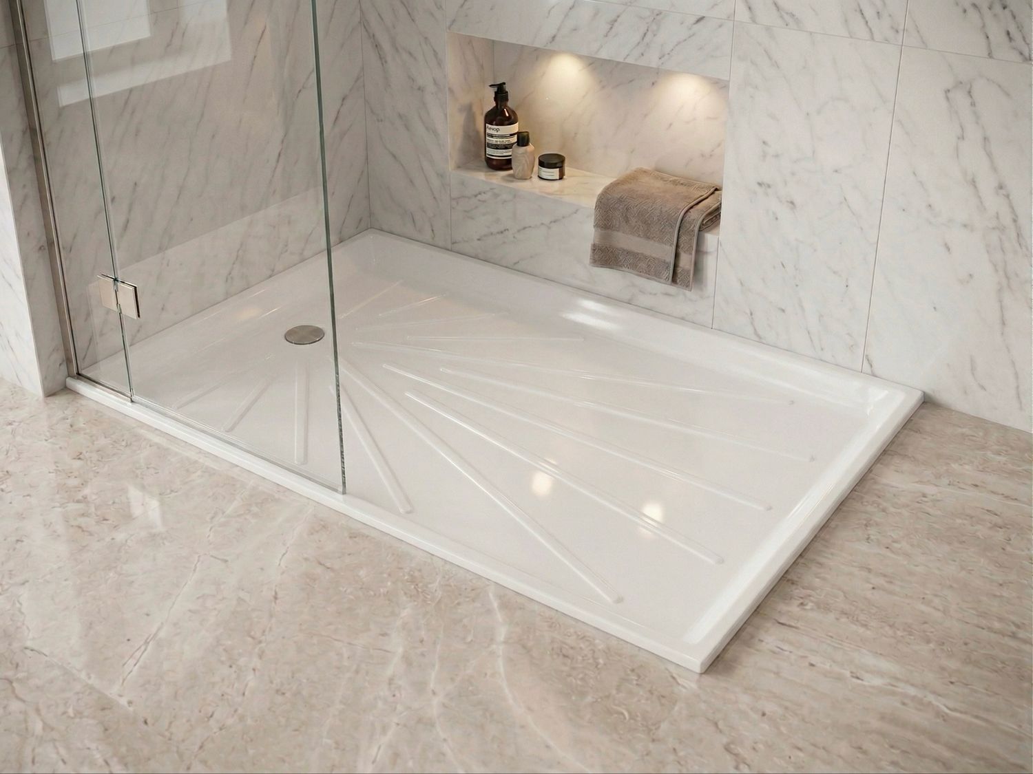 Fidji Shower Tray 153 x 93 cm without Drainage