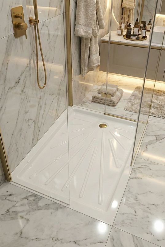 Receveur Extensio (120 à 180 cm) × 80 cm sans vidage