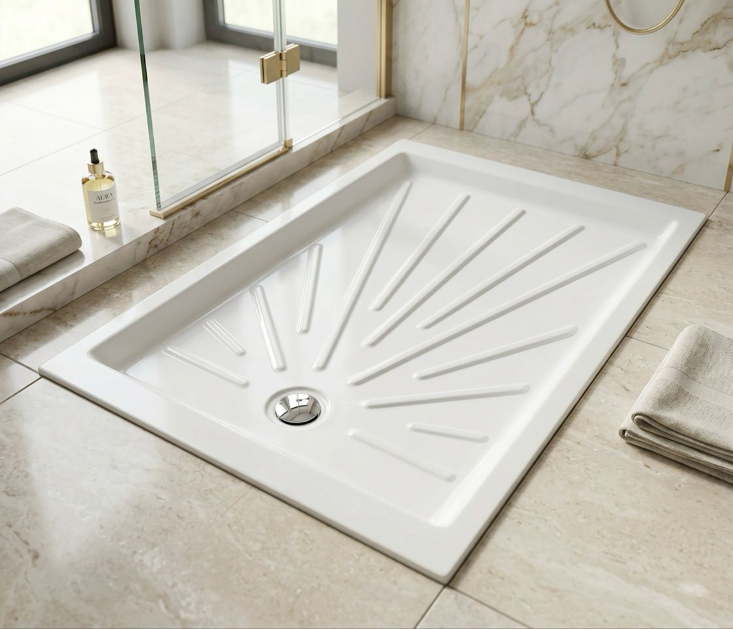Extensio Shower Tray (120 to 180 cm) x 80 cm without Drain