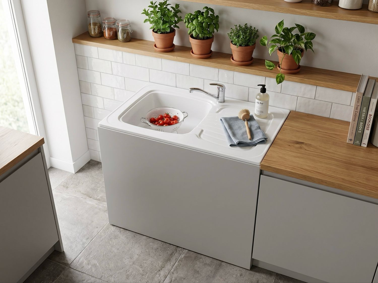 Rocky 80 x 50 cm Drop-in Kitchen Sink