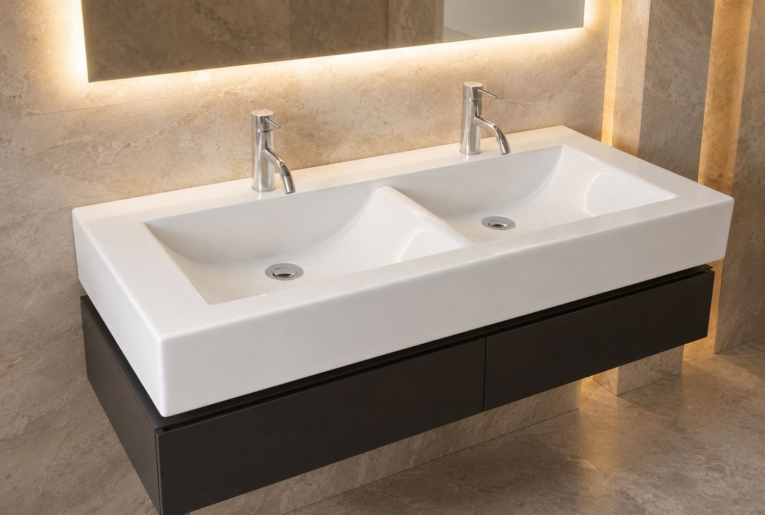 Vanity top double Spazio 120 cm — Product view 5