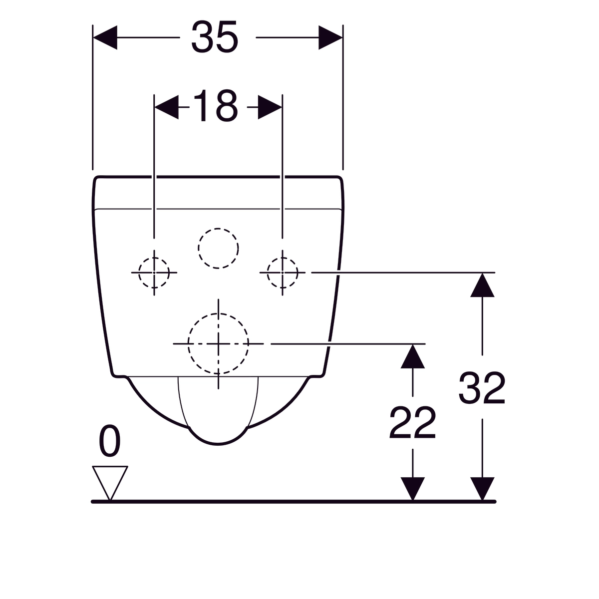 Cuvette suspendue Geberit Xeno² carénée Rimfree KeraTect® avec fixations cachées ​(sans abattant) - vue 7