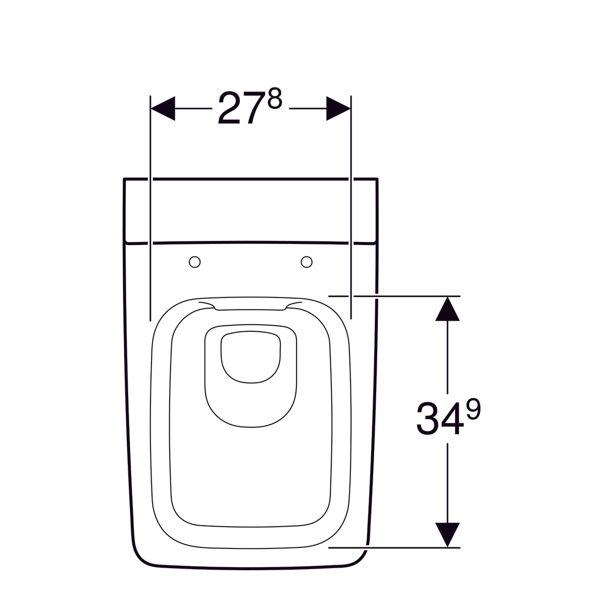 Cuvette suspendue Geberit Xeno² carénée Rimfree KeraTect® avec fixations cachées ​(sans abattant) - vue 6