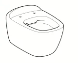 Cuvette de toilette Geberit Citterio carénée Rimfree KeraTect avec fixations invisibles et design élégant.