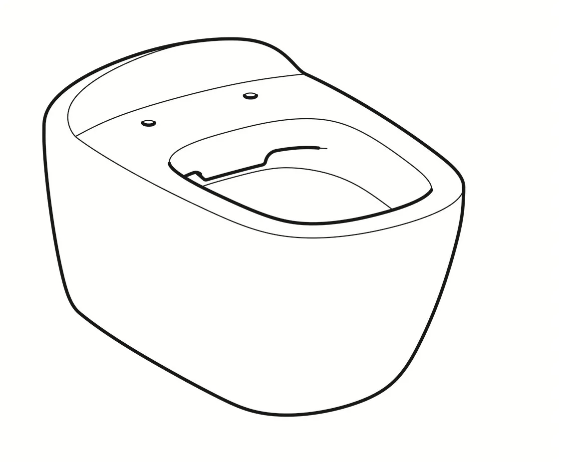 Cuvette suspendue Geberit Citterio carénée Rimfree KeraTect® avec fixations cachées (sans abattant) — vue 5