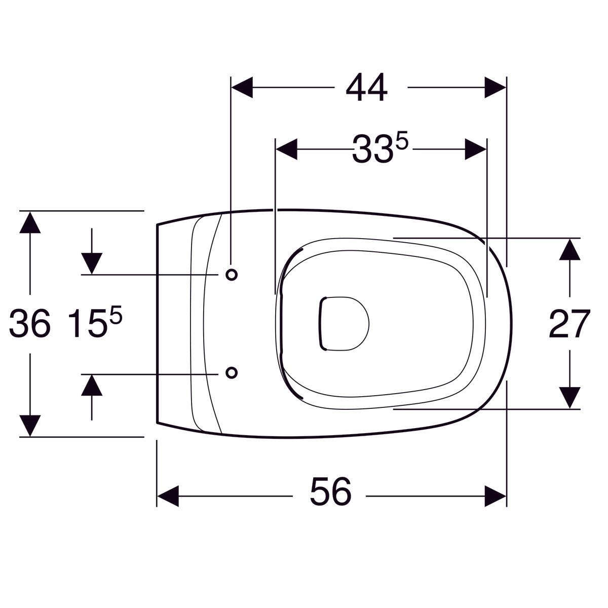 Cuvette suspendue Geberit Citterio carénée Rimfree KeraTect®​ avec fixations cachées ​(sans abattant) - vue 6