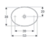 Vasque bol Geberit VariForm ovale 55 x 40 cm