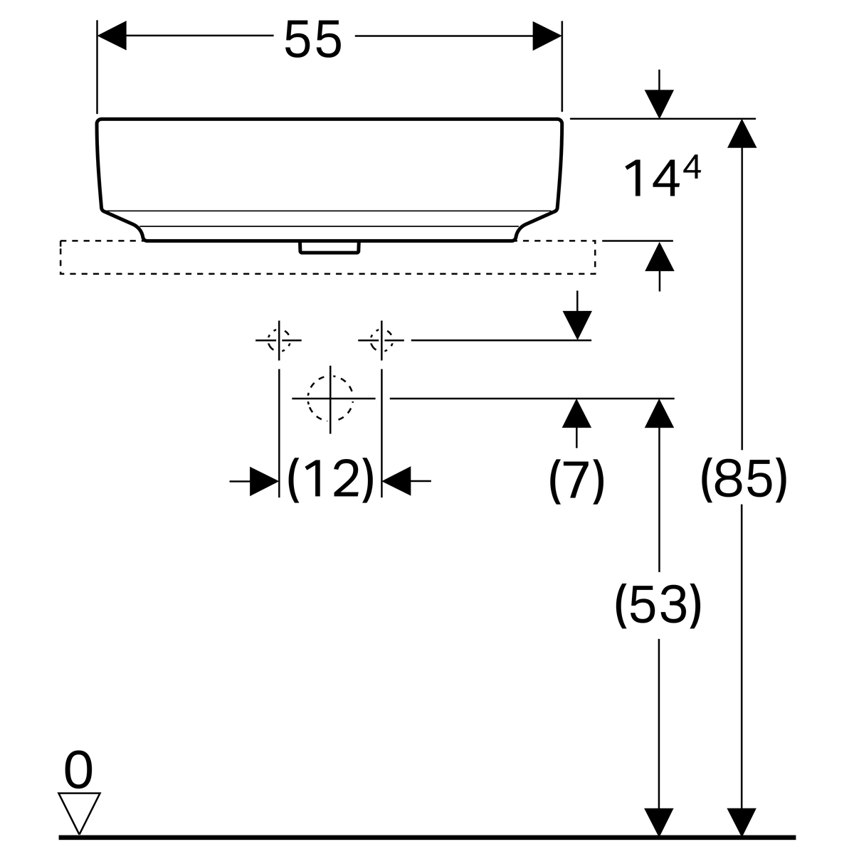 Vasque bol Geberit VariForm ovale 55 x 40 cm - vue 7