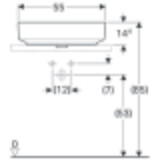Vasque bol Geberit VariForm ovale 55 x 40 cm