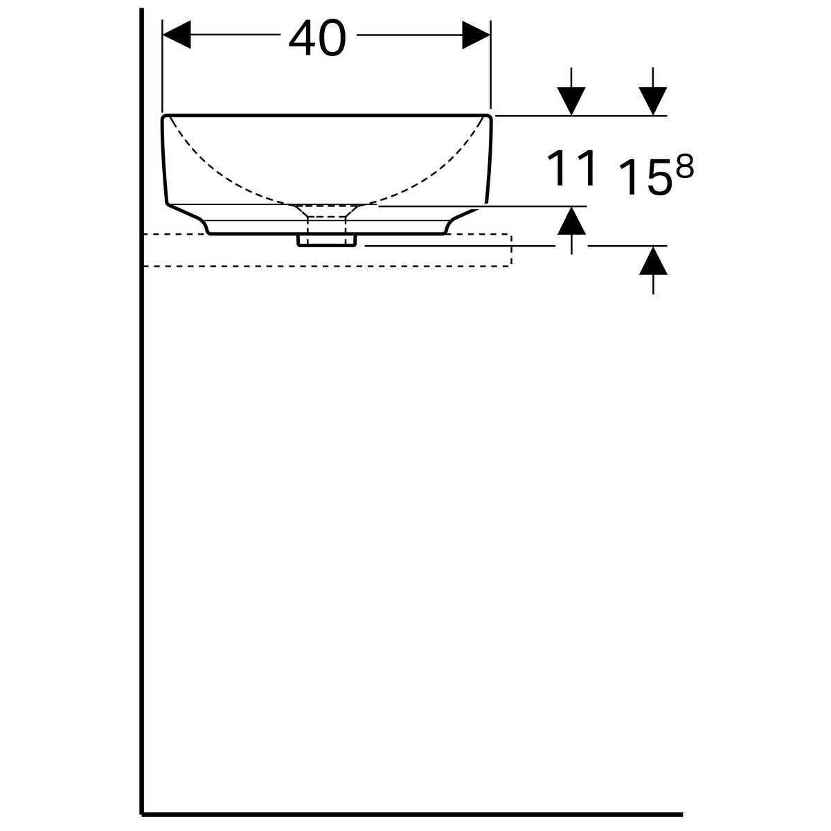 Vasque bol Geberit VariForm ovale 55 x 40 cm - vue 8