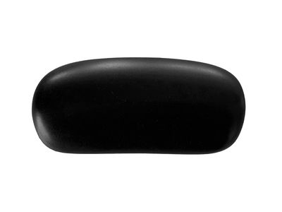 Appui-tête de bain ergonomique noir, forme arrondie, marque Bluestone, en polyuréthane, antidérapant.