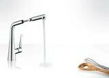 Metris M71 Mitigeur de cuisine 320, avec douchette extractible 1 jet